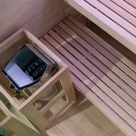 Sauna fińska 2 osobowa wysokotemperaturowa 3,5KW Harvia 120x120 cm Lark2-WD