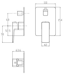 Bateria wannowo-prysznicowa Parma PM7435 CRB Omnires