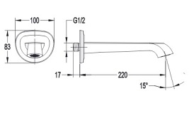 Wylewka chrom Armance WD CR Omnires