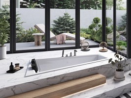 Wanna do zabudowy asymetryczna Intima Duo Slim Besco lewa 180x125 cm