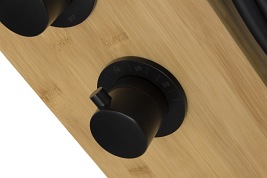 Bali Corsan panel natryskowy bambusowy czarny bateria termostat B-231