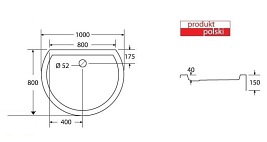 Brodzik prysznicowy przyścienny czarny 100x80 BKB022/XB Sea-Horse