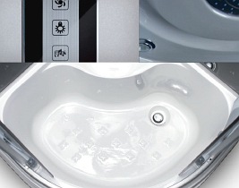 Kabina z hydromasażem głęboki brodzik 80x80 Paulina Kerra