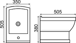 Bidet wc podwieszany Kerra Kleopatra 15