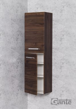 Słupek łazienkowy wiszący wysoki 143,5x40 Fokus kolor orzech