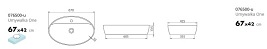 Umywalka One 67 cm Cerastyle