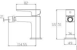 Bateria bidetowa Parma PM7420 CRB Omnires