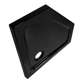 Czarny brodzik prysznicowy pięciokątny 80x80 ST07A wysokość 5 cm