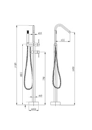 Bateria wannowa podłogowa, wolnostojąca STYLUS BJC703/2
