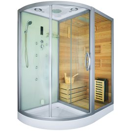 Sauno kabina prysznicowa 180x110 cm MO-1751W PRAWA TRIO
