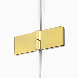 Zlota kabina pięciokątna 80x80 lewa EXK-3840 Avexa New Trendy Gold Shine