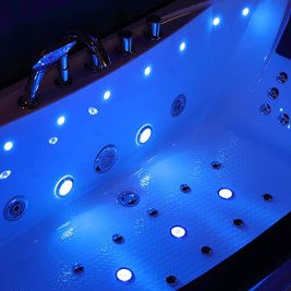 Wanna z hydromasażem przyścienna 170x76 cm Uran 931 Hydrosan