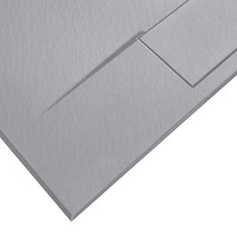 Brodzik kwadratowy szary struktura kamienia smc 90x90 Bazalt Grey Rea