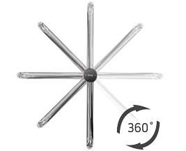 Bateria umywalkowa srebrna, wysoka Lugano Slim Rea