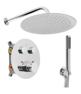 Zestaw prysznicowy podtynkowy termostat box Lungo Diamond Chrom Rea