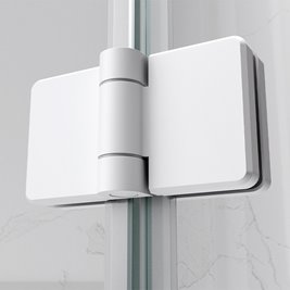 Biała kabina prysznicowa prostokątna drzwi uchylne 110x90 KZ03B