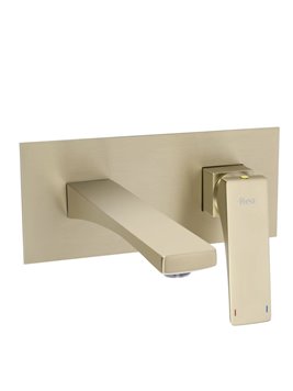 Bateria umywalkowa podtynkowa box Rea Joe złoto szczotkowane