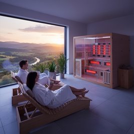 Sauna Combo na podczerwień + fińska 6-osobowa 200x160 cm Helsi2 8KW