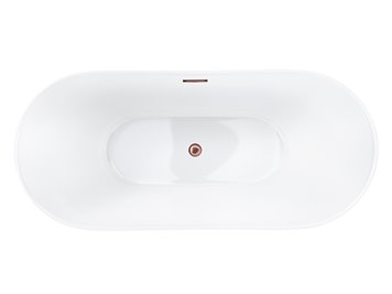 Wanna wolnostojąca akrylowa Nauti Corsan 170 cm korek klik-klak miedziany