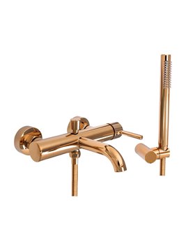 Miedź połysk Bateria wannowa kolor miedzi Lungo Rea