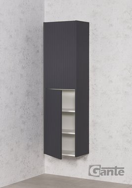 Słupek łazienkowy frezowany wiszący wysoki 155x45 Mirage kolor szary mat