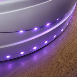 Wanna narożna z hydromasażem narożna 150x150 cm Roma 764 Hydrosan Lewa