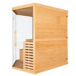 Sauna na podczerwień 6-osobowa 180x180 cm grzejniki kwarcowe i karbonowe Alta7 Infrared