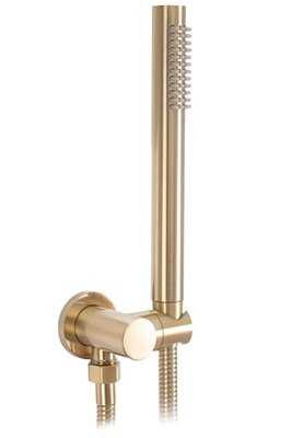 Złoty szczotkowany zestaw wannowy podtynkowy Lungo Rea Gold Brush