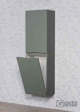 Słupek łazienkowy wiszący z koszem kolor szałwiowy ONDA 45x155 cm Gante