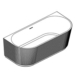 Wanna wolnostojąca przyścienna 170 cm Carlo Led Hydrosan