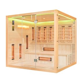 Sauna na podczerwień 4 osobowa + kamienie solne 220X200X200CM MO-EA4RS XXL Infrared Mazur