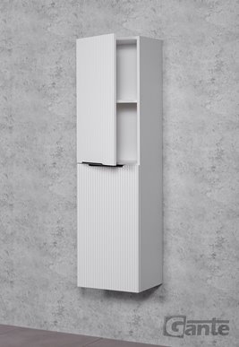 Słupek łazienkowy frezowany wiszący wysoki 143,5x40 Sydney kolor biały mat