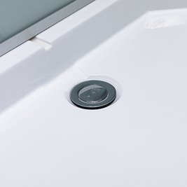 Kabina prysznicowa zabudowana prostokątna profil szczotkowany 100x80 Alma Lewa