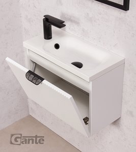 Szafka łazienkowa wisząca z umywalką biały mat 50 cm Fresco Gante