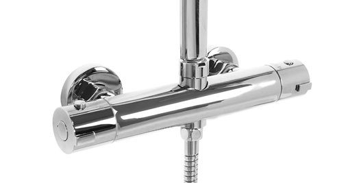 Chromowany zestaw prysznicowy z termostatem Tom Rea