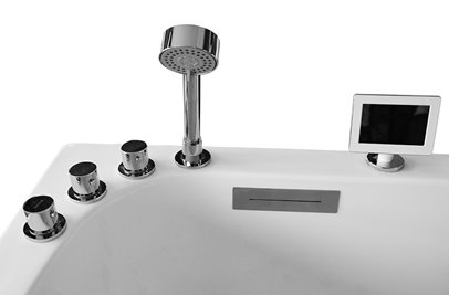 Wanna spa z hydromasażem narożna 150x150 cm MUE-0032A PRAWA