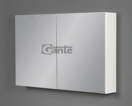 Biała matowa szafka wisząca z lustrem 65x100 Victa