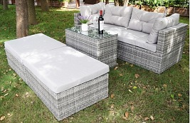 Zestaw mebli ogrodowych z technorattanu Rodos Loge Garden