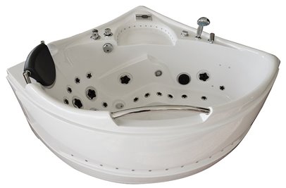 Wanna z hydromasażem narożna lewa 135x135 cm MUS-1085