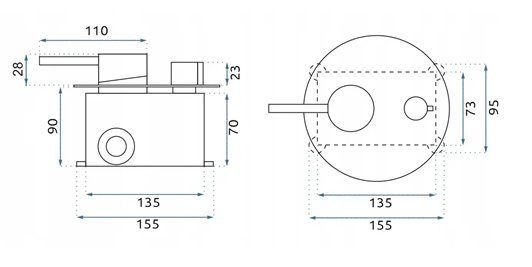 Miedź szczotkowana zestaw prysznicowy podtynkowy box Lungo Rea