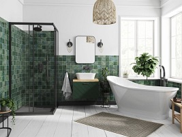 Czarna kabina prysznicowa kwadratowa 90x90 Modern Black Besco