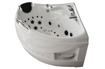 Wanna z hydromasażem narożna lewa 135x135 cm MUS-1085