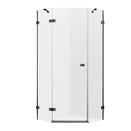 Kabina pięciokątna stal szczotkowana 80x80 lewa EXK-3829 Avexa New Trendy Gunmetal Brushed