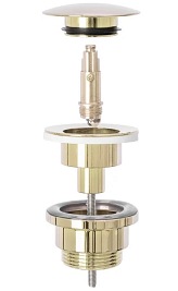 Syfon umywalkowy z korkiem klik-klak Gold Rea