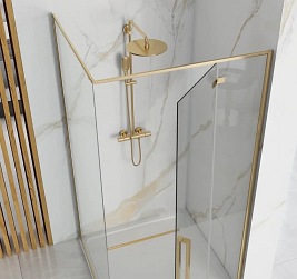 Złota kabina prysznicowa prostokątna 120x90 Rea Fargo