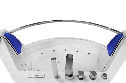 Wanna z hydromasażem przeszklona narożna 141x141 cm MO-0053N