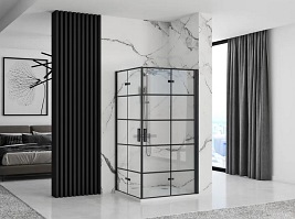 Kabina prysznicowa 90x100 składana Molier Black Double Rea