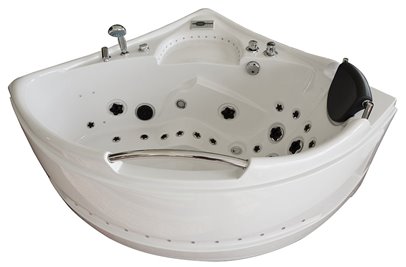 Wanna z hydromasażem narożna prawa 135x135 cm MUS-1085