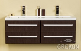 Szafka łazienkowa z umywalką 120/39/4 seria Fokus Wenge Mat