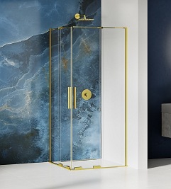 Smart New Trendy Light Gold kabina prysznicowa kwadratowa podwójne drzwi 80x80 cm EXK-4263